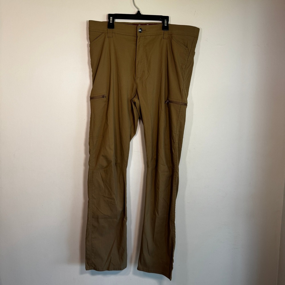 Wrangler ATG All Terrain Gear Mens Cargo Pants 36x32 Khaki Brown Stretch Outdoor